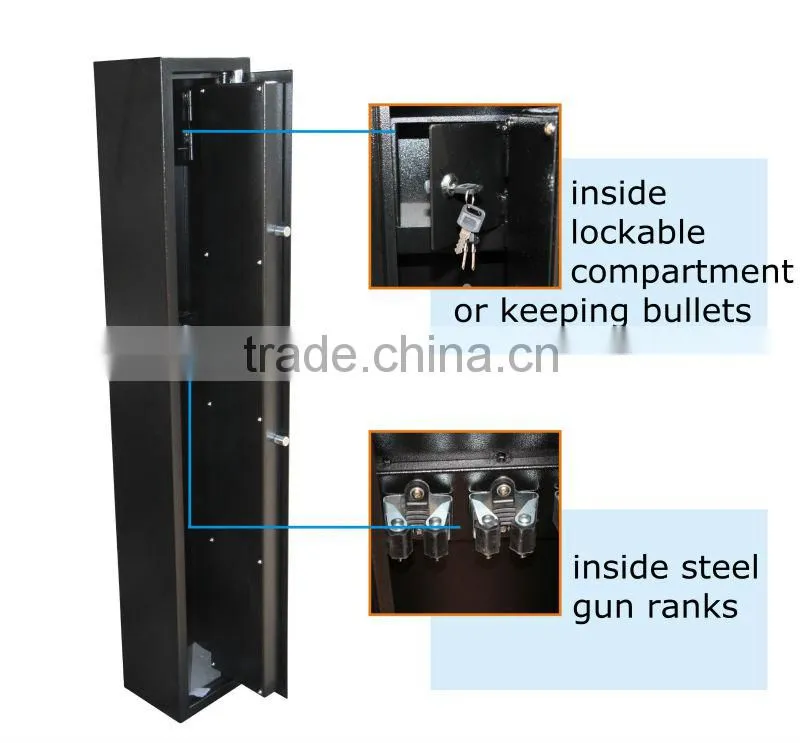 mechanical keylock gun safe with handle for guns and ammos