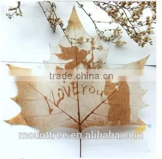 Natural leaf carving picture - Mona Lisa smile * foreign affairs gifts * world famous paintings