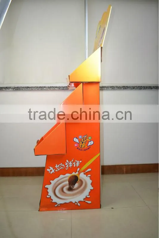 AEP advertisement floor display stand for promotion milky tea