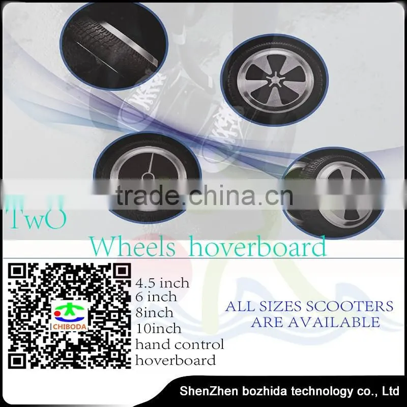 Bluetooth and LED light self balancing electric smart scooter self balance 2 wheel chrome hover board