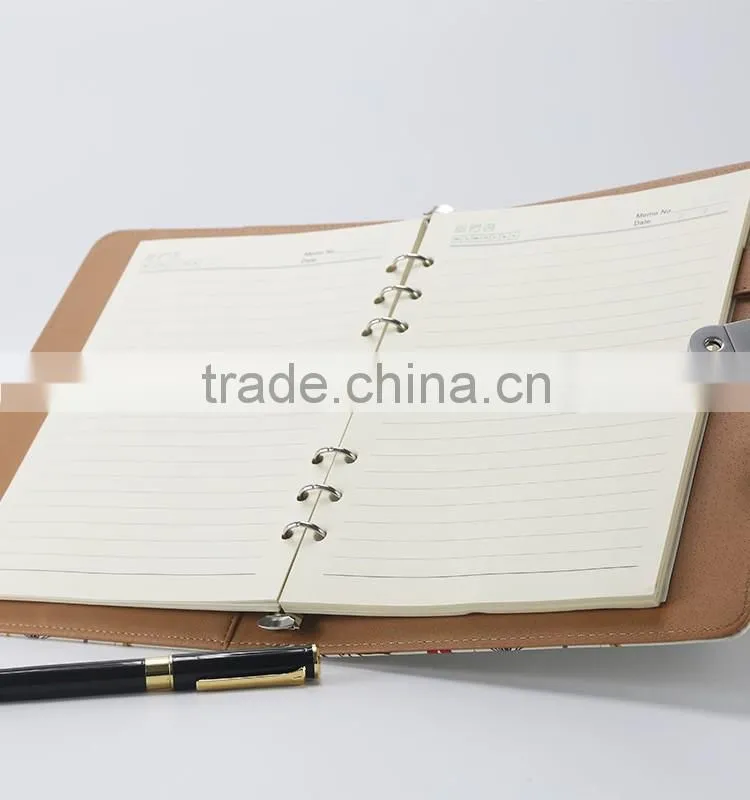 Plaro factory direct sale diary notebook with pen attached