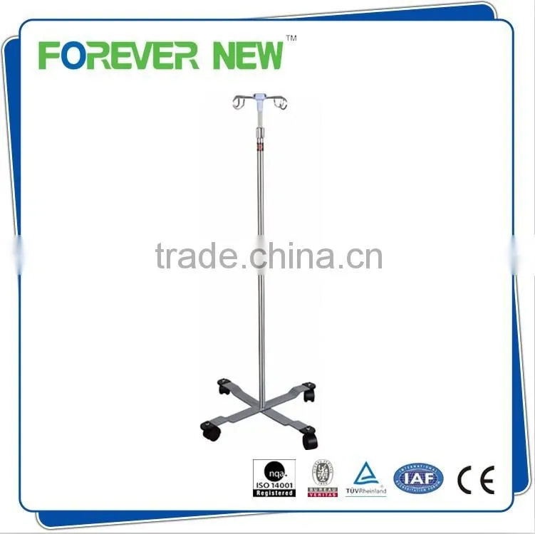 YXZ-027 IV Pole with four hooks one-hand-adjustment iv stand pole