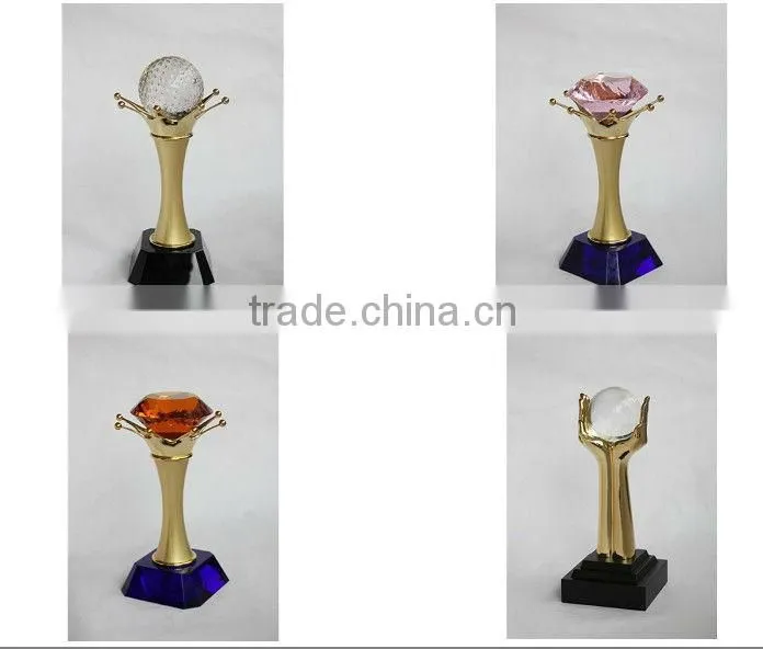 Wholesell popular crystal unique trophy