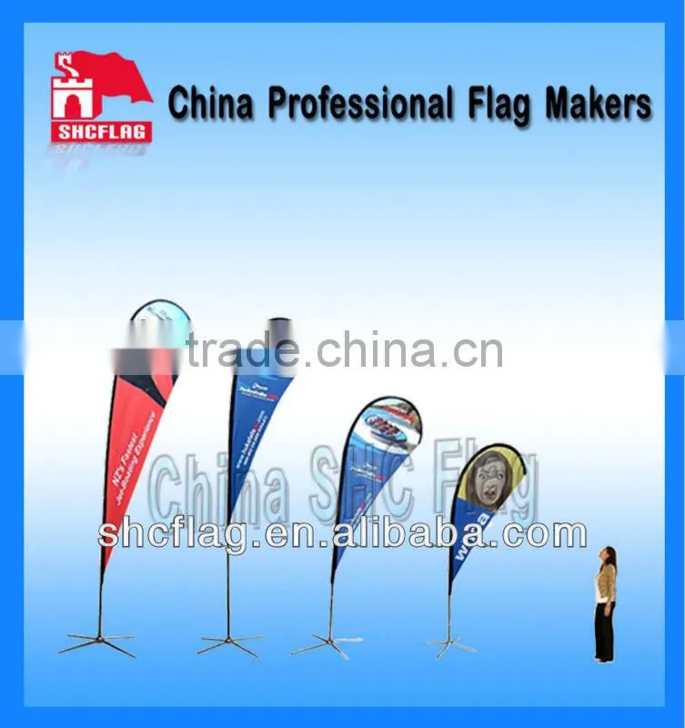 NO MOQ custom promotional cheap outdoor flags flexible pole