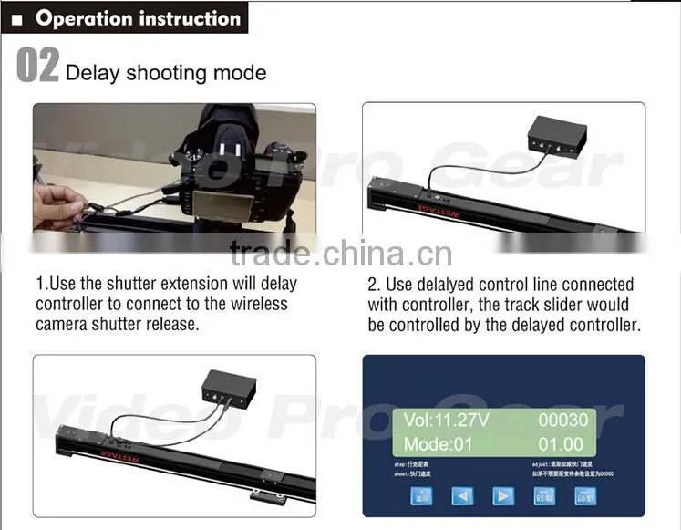 Westage motorized video camera slider 150cm with timelapse time delay controller