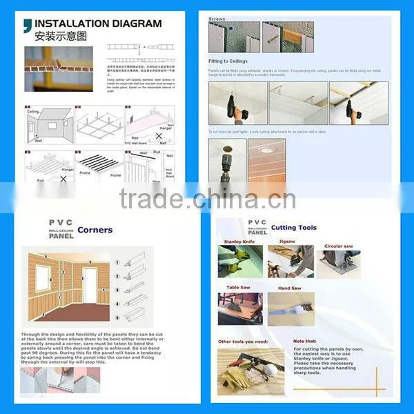 2016 new arrival Colombia 30cm*9mm pvc ceilings pvc panel techo de pvc Panel de pvc for decoration