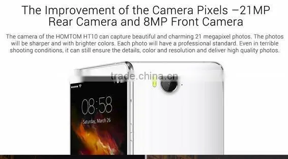 HOMTOM HT10 5.5 inch Iris Recognition Android 6.0 MTK6797 ( Helio X20 ) Deca Core 4GB RAM 32GB ROM 21MP + 8MP Cameras