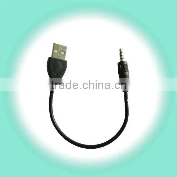 white color usb to 3.5 audio cable /usb cable