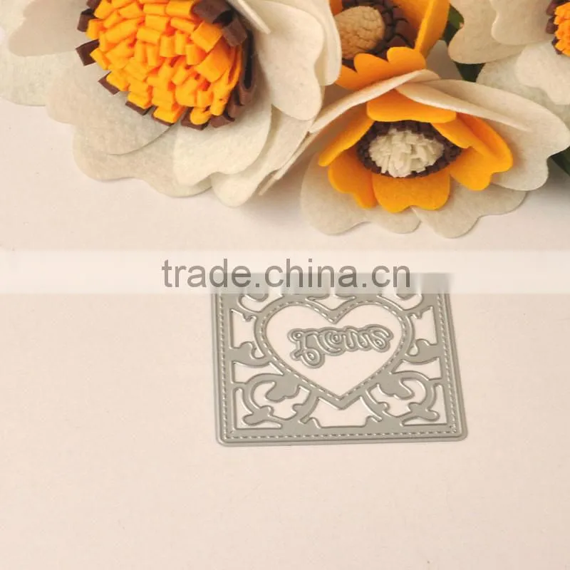 2016 high quality Scrapbooking DIY love and frame paper cutter metal die