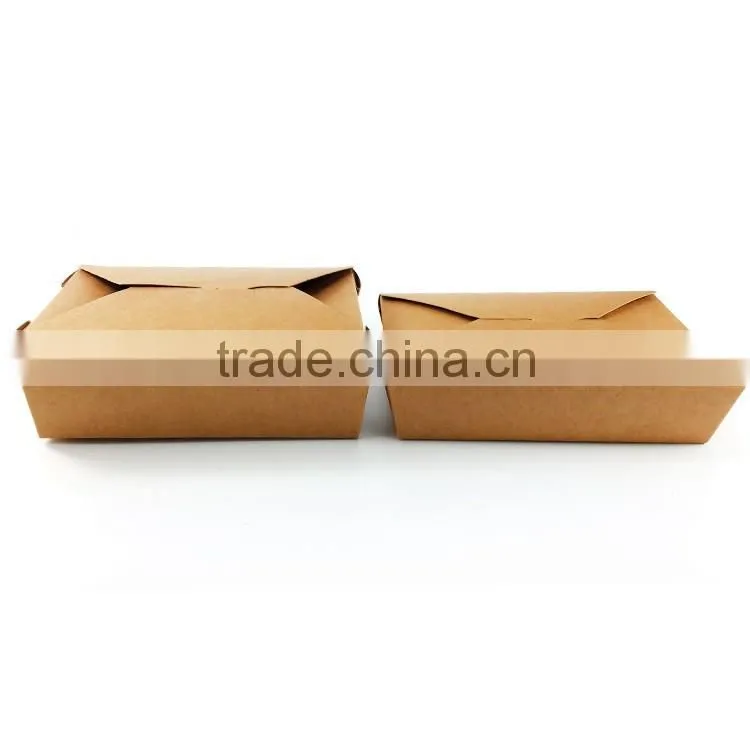 Wholesales Recycled Kraft Paper Meal Food grade Safe Paper box