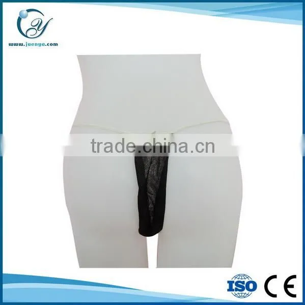 disposable plain black sexy men string tanga