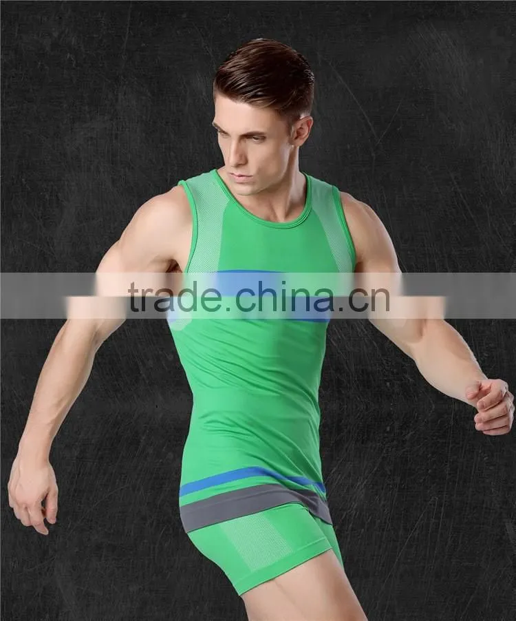Men's wholesale cheap fashion fitness singlet compression tank top
