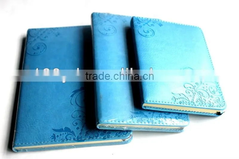 Customer soft leather paper school notebooks sets for embossing