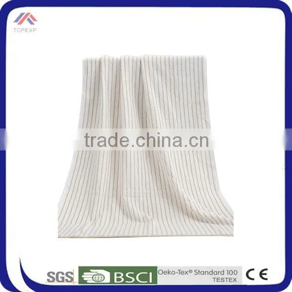 Light-Colored Bath Towel Striped Towel