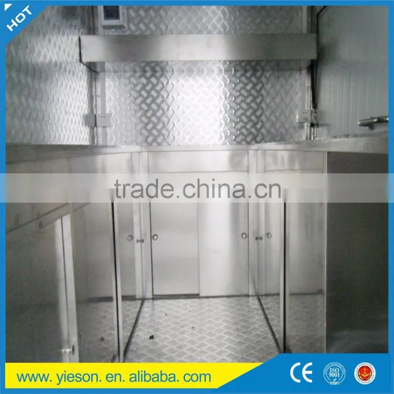 sus 304 fast food mobile kitchen trailer / towable food trailer for sale and food cart manufacturer with price