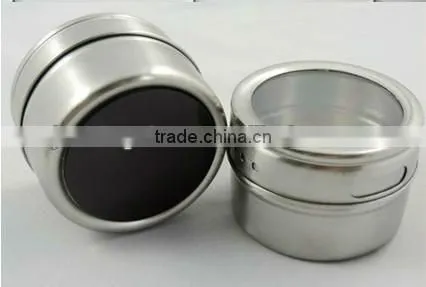 magnetic stainless steel spice can set, spice jar, seasoning can, seasoning jar set, cruet can