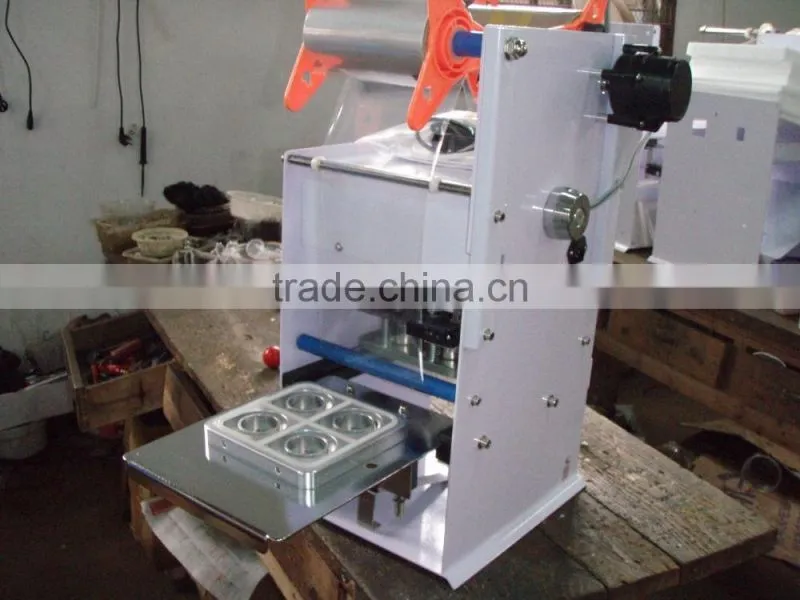 Popular automatic cup sealing machine plastic bag cup sealing macine dubble milk tea cup sealing machine with low price