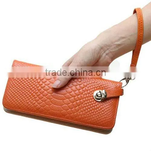 Big Aura Europe and the American Alligator Cow Leather Wallet/Purses (BCN003)