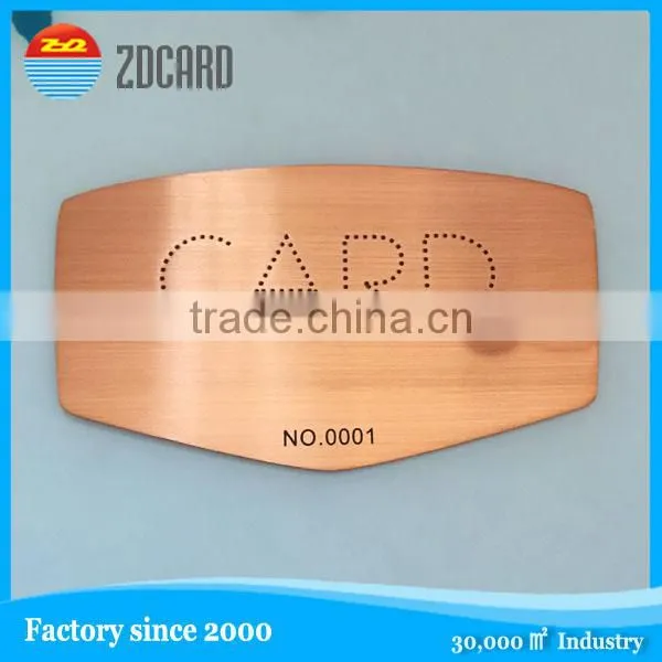common engraved metal aluminum card