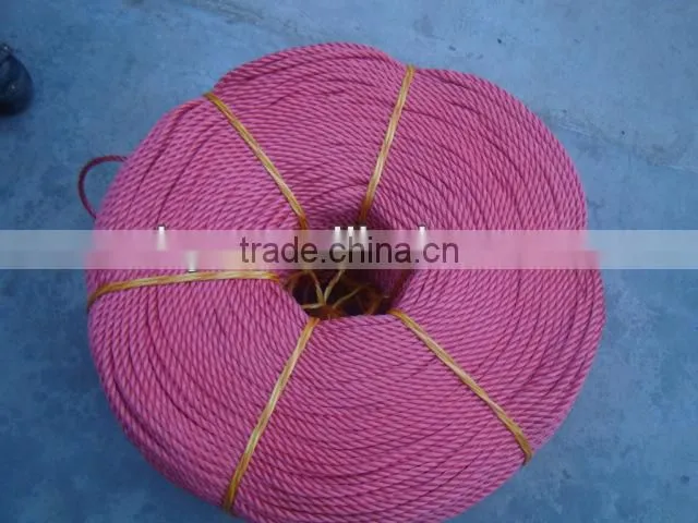Southeast hot fishery rope 3-4strands colored pe rope