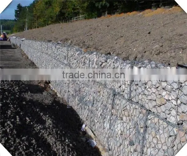 high quality gabion retaining wall / galvanized gabion basket
