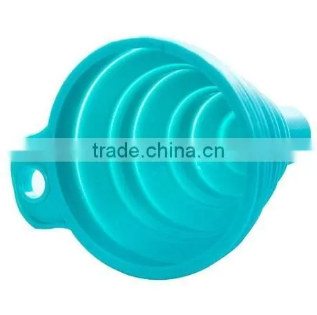 2016 hot sell easy storage collapsible silicone funnel