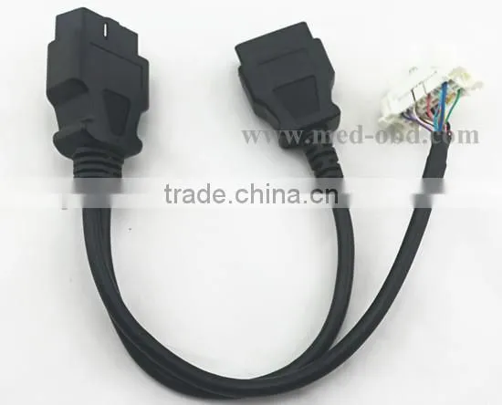 OBD2 Splitter Y Cable, J1962M to 2 J1962F,USB Y cable splitter 1 female 2 male, 1ft