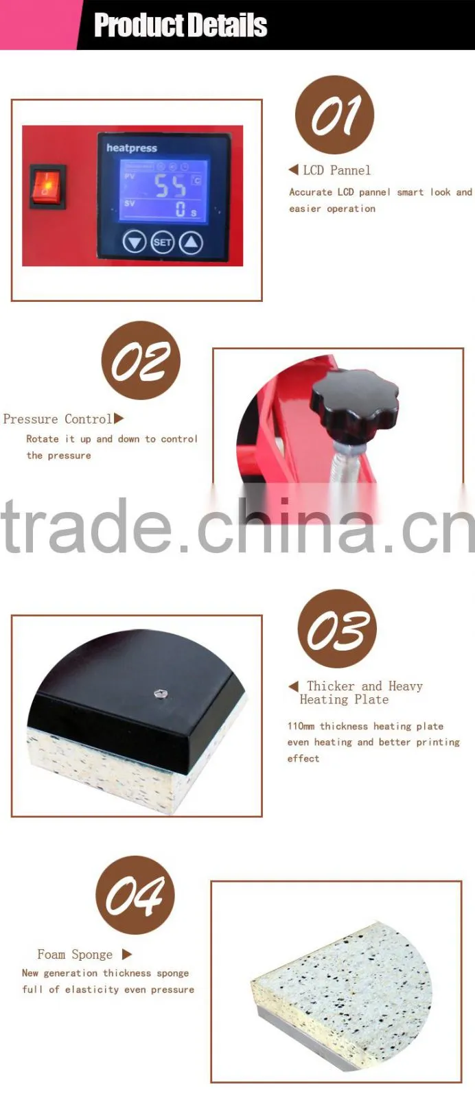 NEW Digital Large Size Clamshell T-shirt Sublimation Heat Press Printing Machine Wholesale