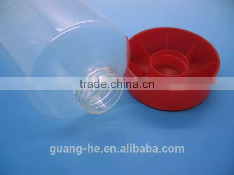 1L environmental 100%biodegradable clearly PLA bottle with lid for shampoo