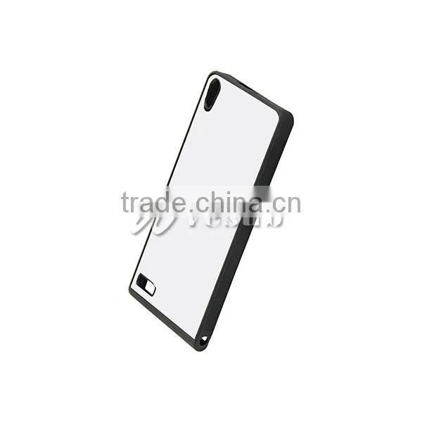 Wholesale Black Rubber TPU 2D 5.5 Inch Sublimation Cell Phone Plastic Cover For Ascend P6