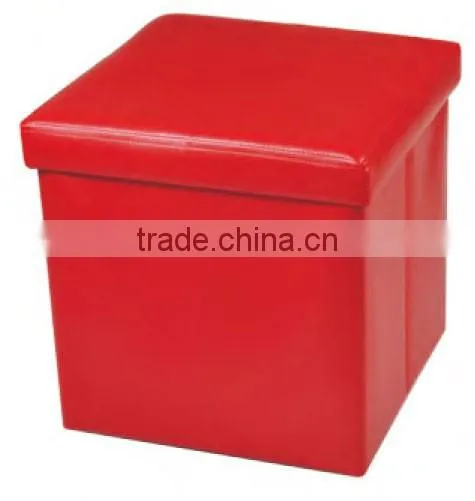 Wholesale Durable Colourful Folding Pu Leather Ottoman