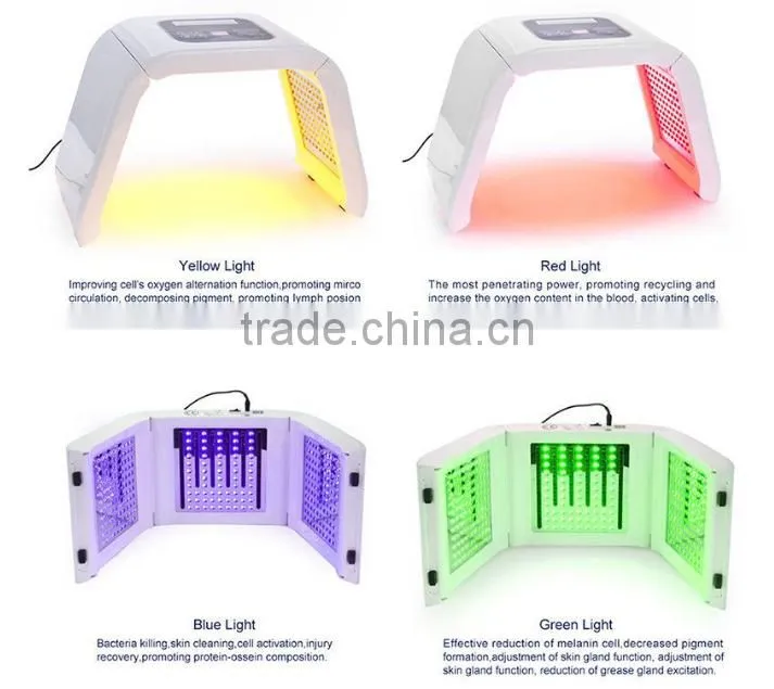 2017 Hot Selling Photon Rejuvenation Infrared LED Light Therapy, PDT Machine 4 Color Acne Skin Care Omega Light Salon Use