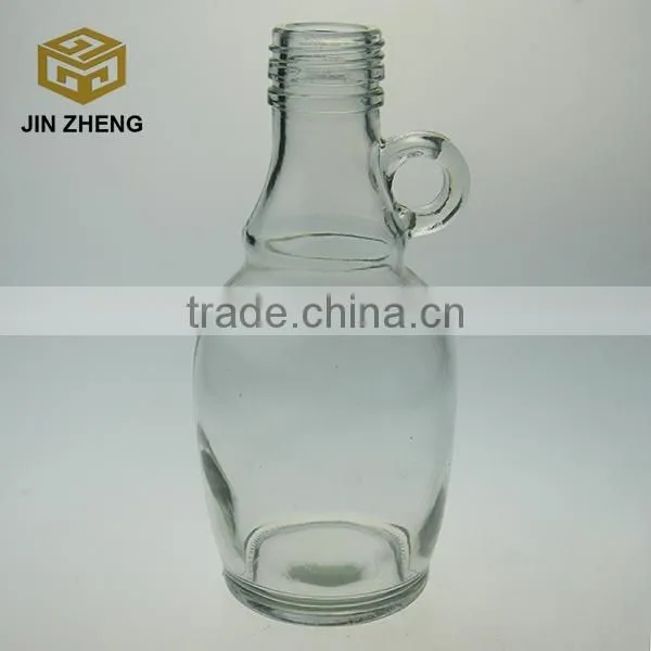 Custom empty 550ml glass bottle for wine prices with handle