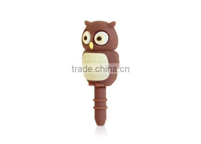 wholesale mobile phone accessories customized designs cute headphone anti dust plug
