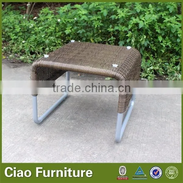 Square Patio table / Side table with glass on top