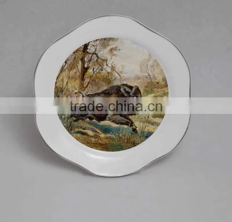 USA Pan Ceramic Pizza Pan with Classical Decal