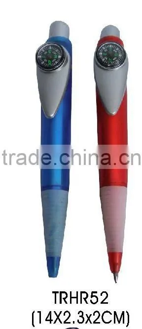 new design office and school plastic ball pen with compass
