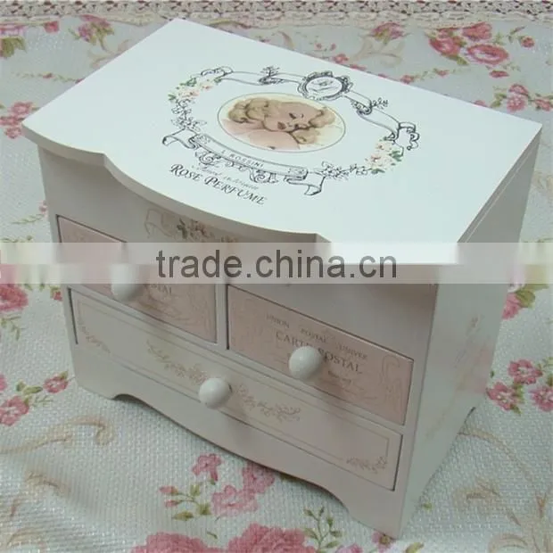 2016 folding wooden jewelry box with mirror