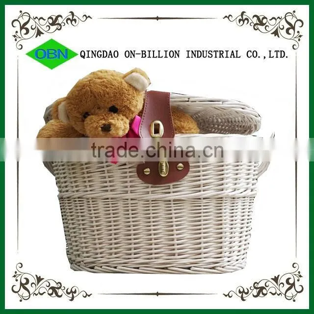 Cheap wicker knitting bulk bike basket wicker