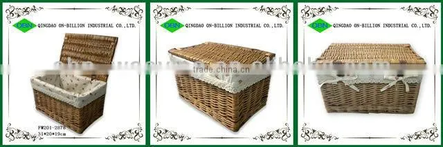 Hot sell wicker basket with lid