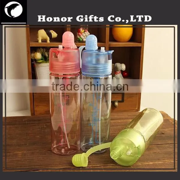 2016 New Design Multifunctional Water Spray Plastic Drinking Water Bottle