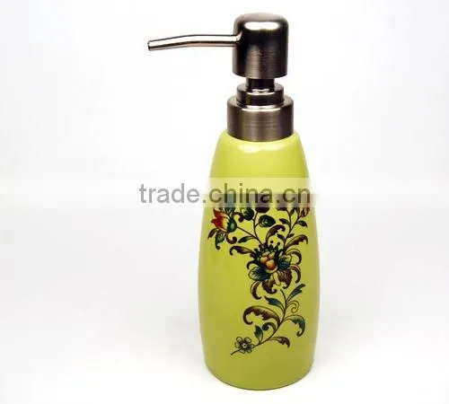 4pcs green colour Ceramic bath room accessory