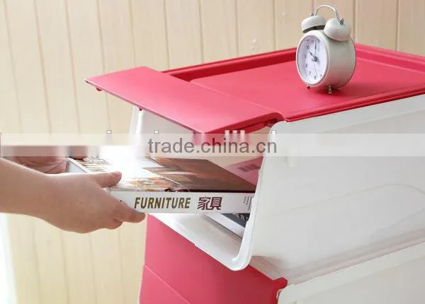 new design ,PP plastic storage box with a lifted cover