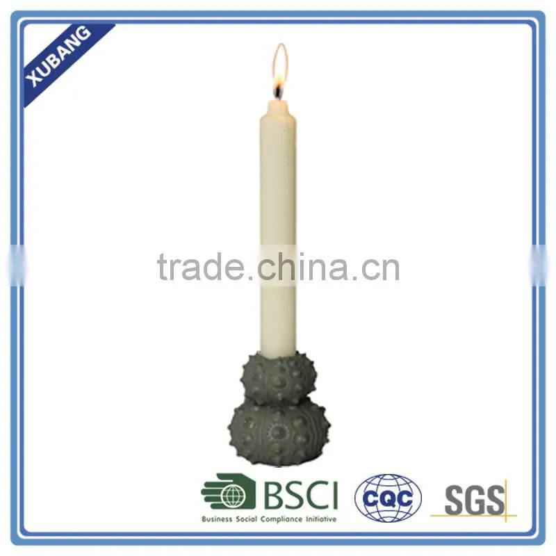 poly resin Twin round shell candle holder