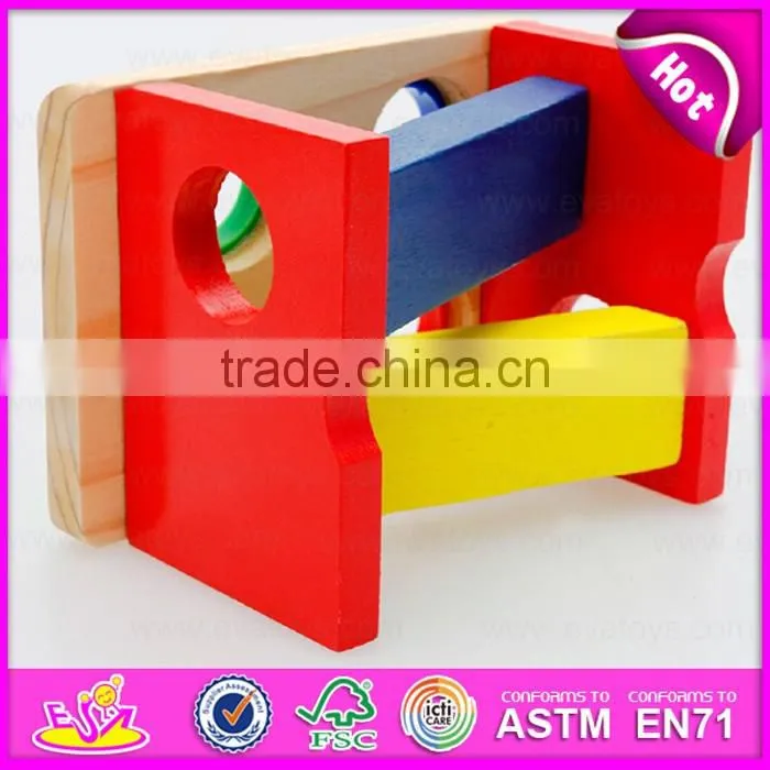 2016 hot sale baby wooden toy hammer W11G023