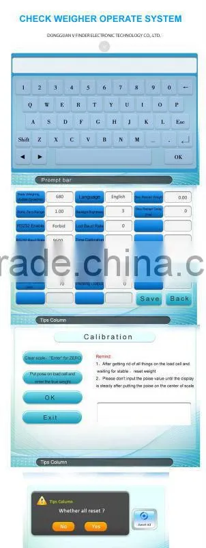 High quality check weigher machine with ejector system