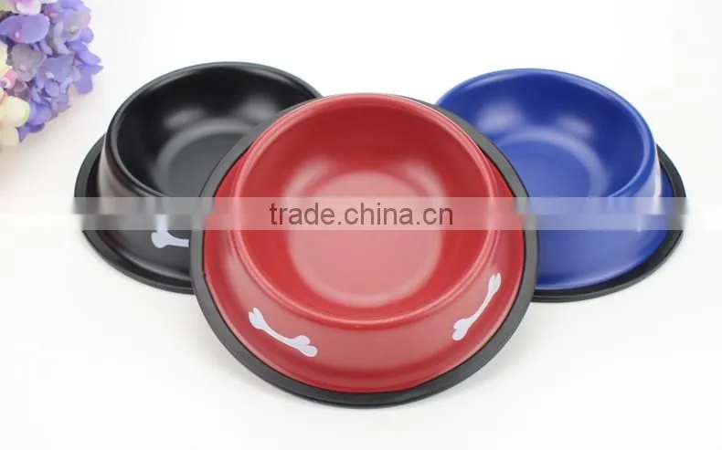 wholesale Belly Anti skid colored pet bowl/ belly dog bowl
