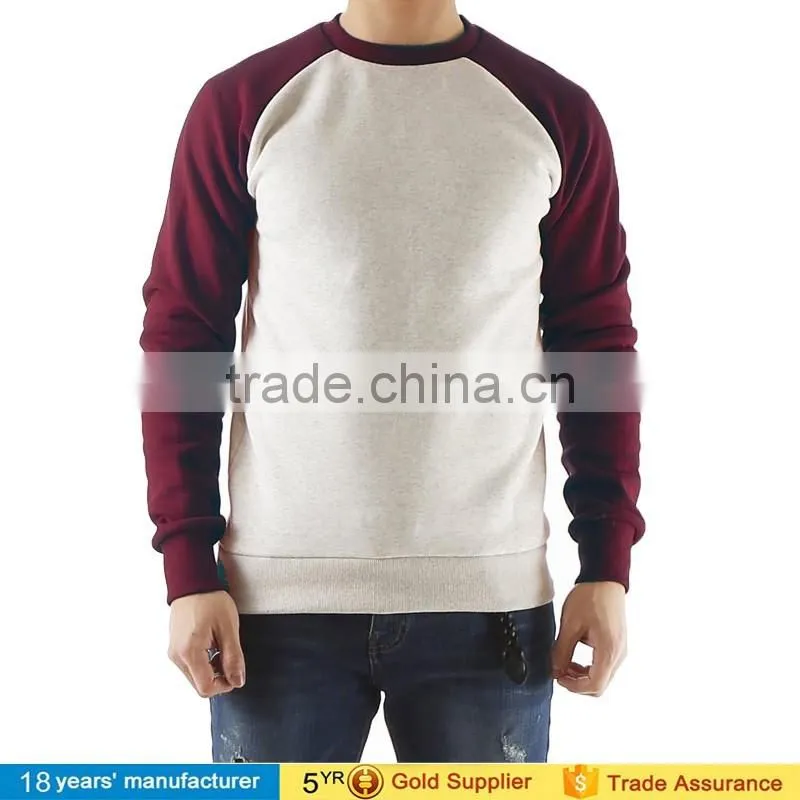 2016 custom logo Men's jersey Long Sleeve Pull Over Baseball raglan hoodie sweatshirt