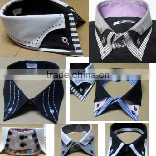 Factory wholesale cheap man shirt,high collar stipes dress shirts