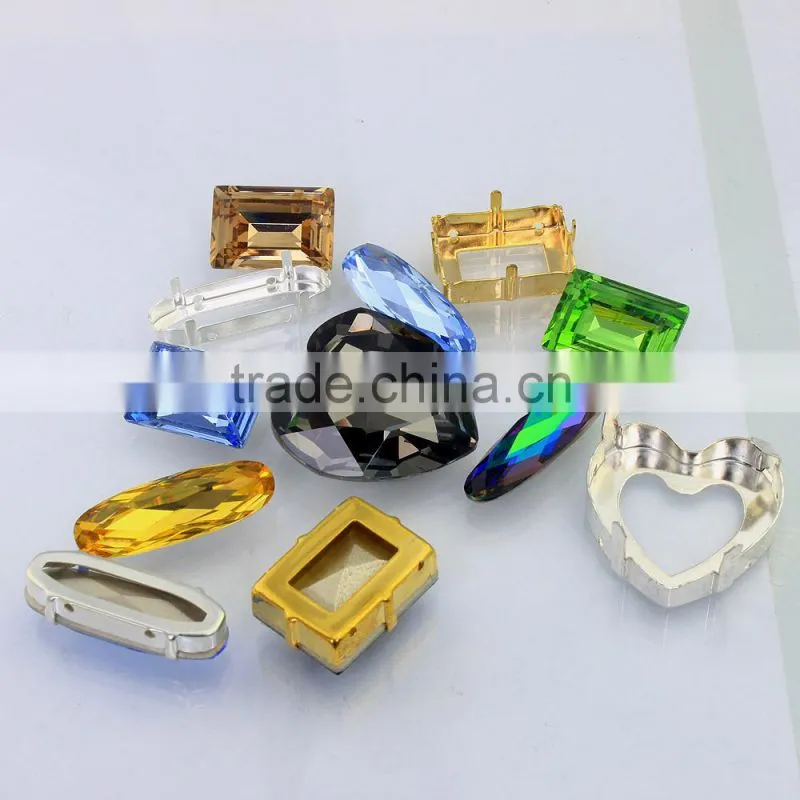 DZ Crystal Drop 3003 Clear AB 13*18mm fancy stone Foiled